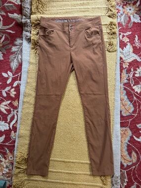 Toad&Co Flextime Skinny pant chestnut brown sugar stretchy athletic women’s 12